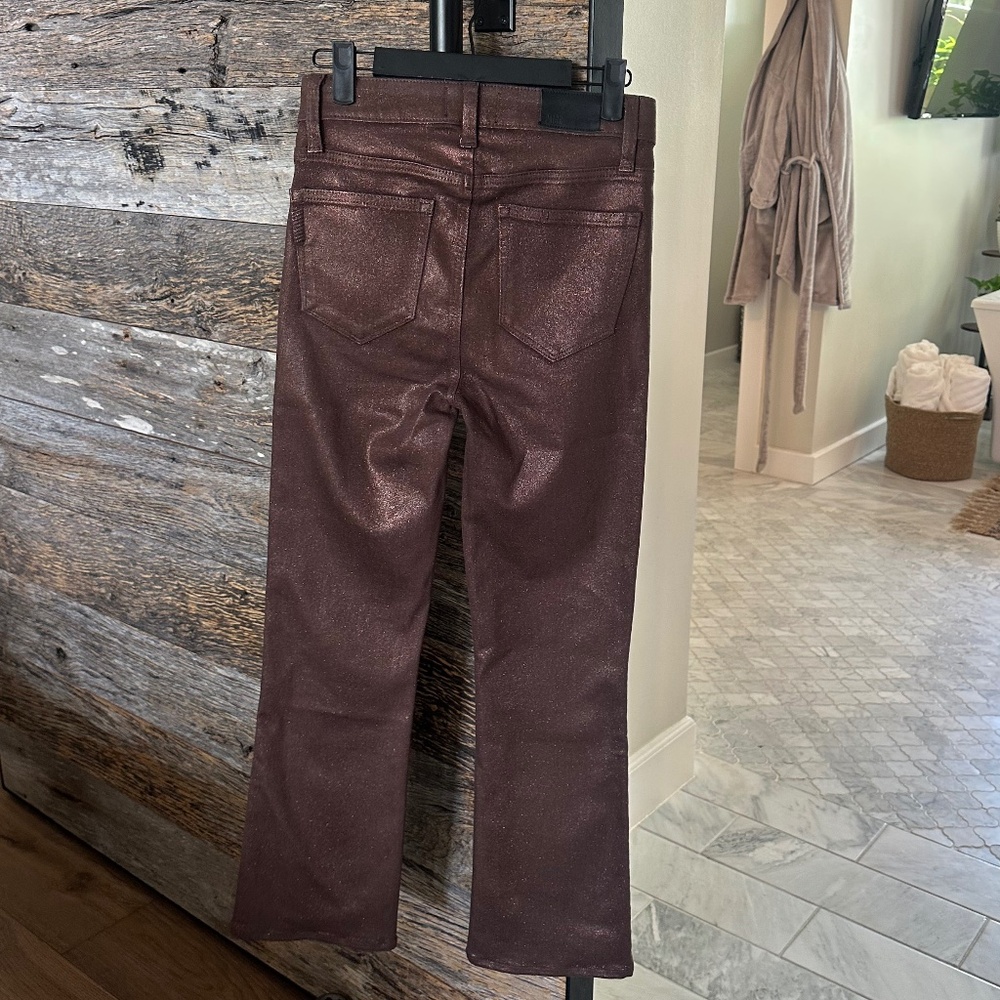 PAIGE Claudine in Bronze Shimmer Luxe Coating - Picture 4 of 14